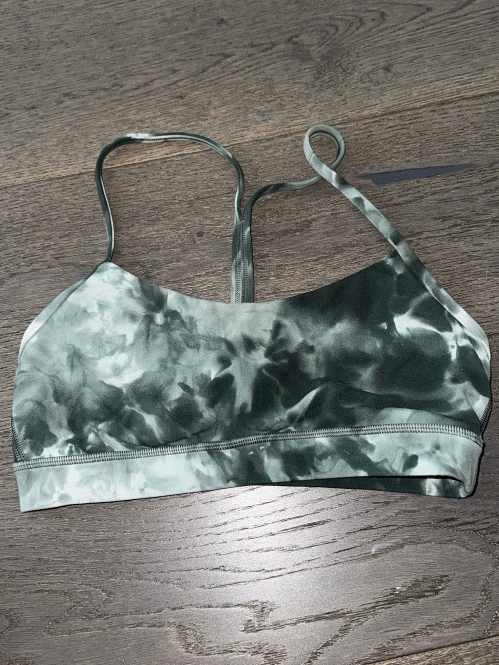 lululemon athletica Green & White Tie-Dye Bralette